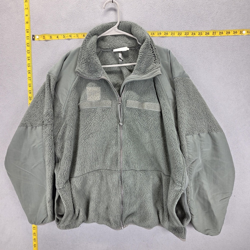 Peckham Jacket Mens Large Green Military Fleece US Army Polartec Made in USA